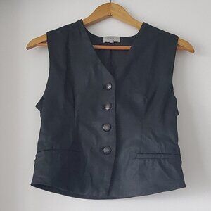 DL1961 Black Coated Cotton Vest - Sz Small